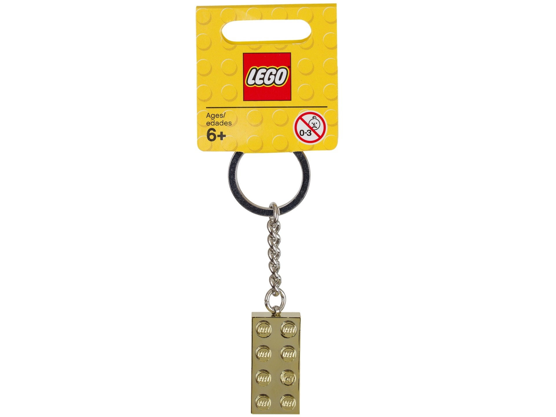 lego 850808 kultainen 2x4 palikka avaimenpera
