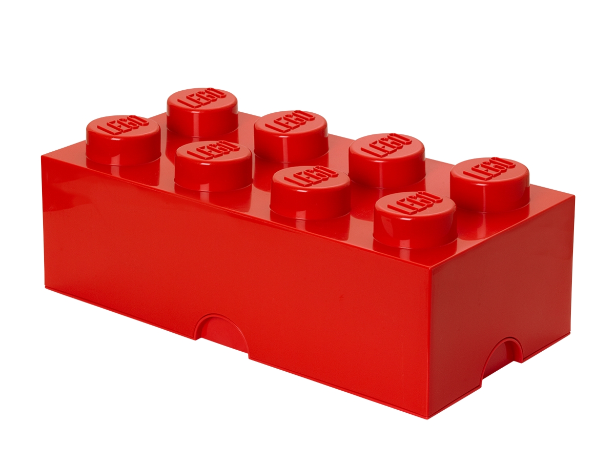lego 5006867 8 nuppinen punainen sailytyslaatikko