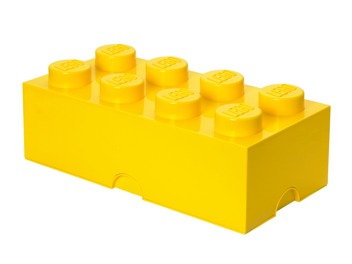 lego 5006916 8 nuppinen keltainen sailytyslaatikko